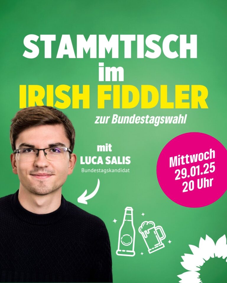 Auf einen Drink mit Luca Salis – Stammtisch zur Bundestagswahl