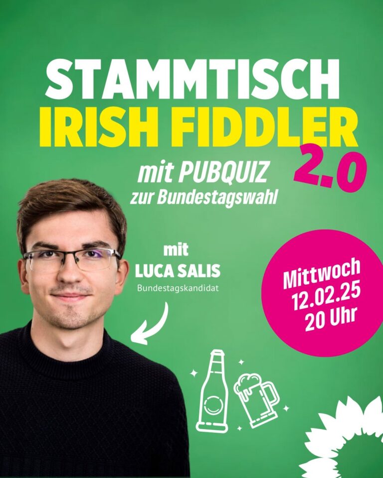 Auf einen Drink mit Luca Salis 2.0 – Stammtisch mit Pubquiz zur Bundestagswahl